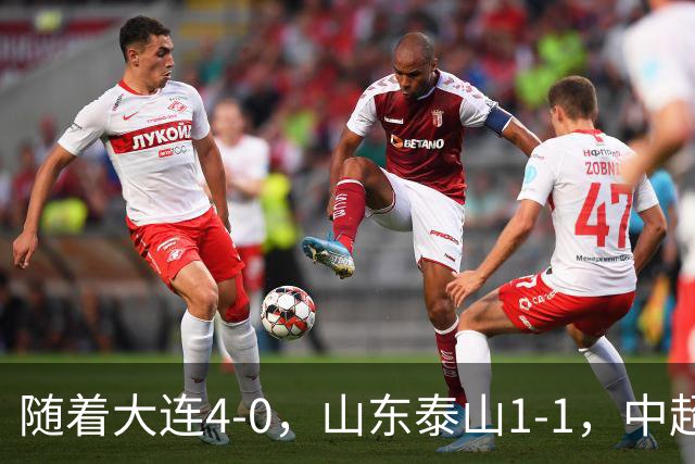 随着大连4-0，山东泰山1-1，中超最新排名出炉！大连英博排第2